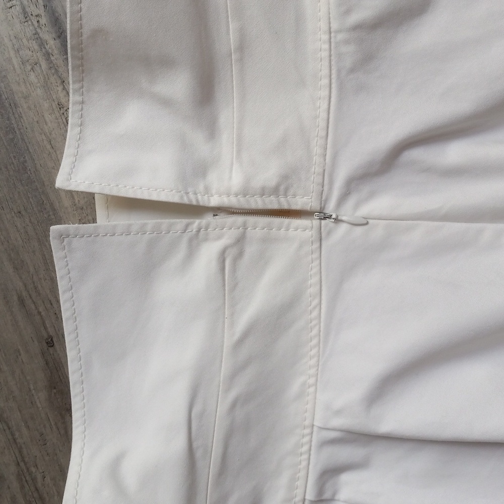 Valentino Flare Skirt Women's Ivory Cotton Size 6 Made in Italy - Picture 13 of 14